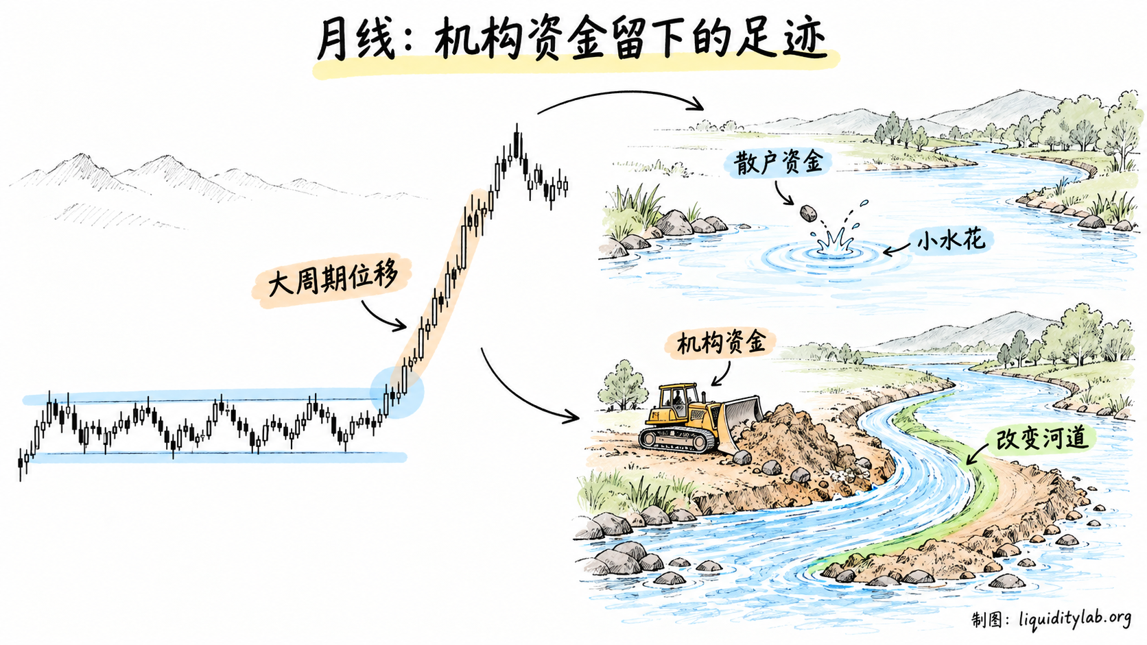月线:机构资金留下的足迹