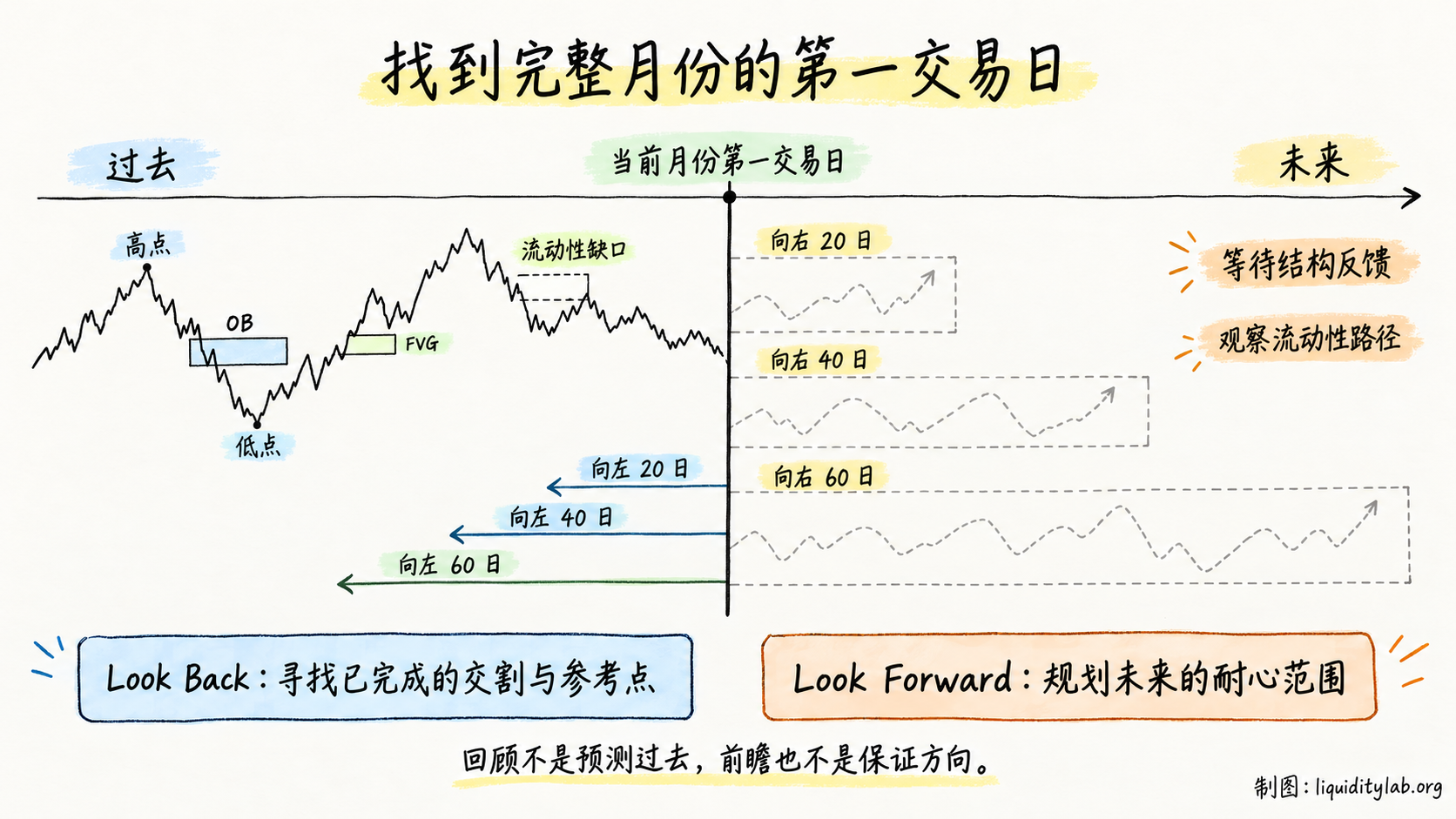 IPDA 时间校准:向左回顾,向右观察
